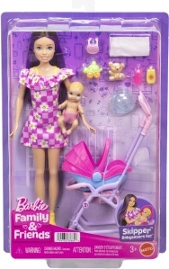 Barbie Skipper babysitter with stroller