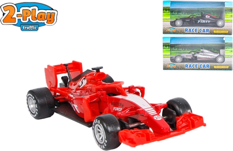 2-Play Traffic vormel metallist 13 cm – vabalt veerev, 3 värvi