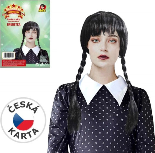 Black wig for children and adults