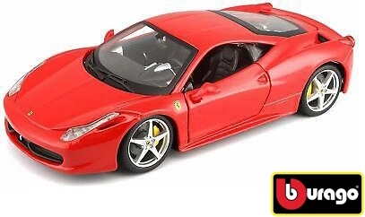 Bburago Ferrari 458 Italia 1:24 punane metallist automudel