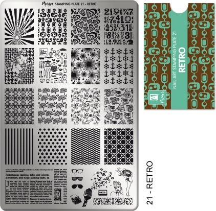 Moyra Retro 21 nail stamping plate