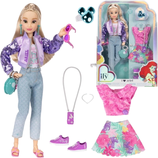 Disney ILY 4Ever moenukk, inspireeritud ARIELIST muinasjutust „Väike merineitsi“, riiete ja aksessuaaride komplekt 30 cm