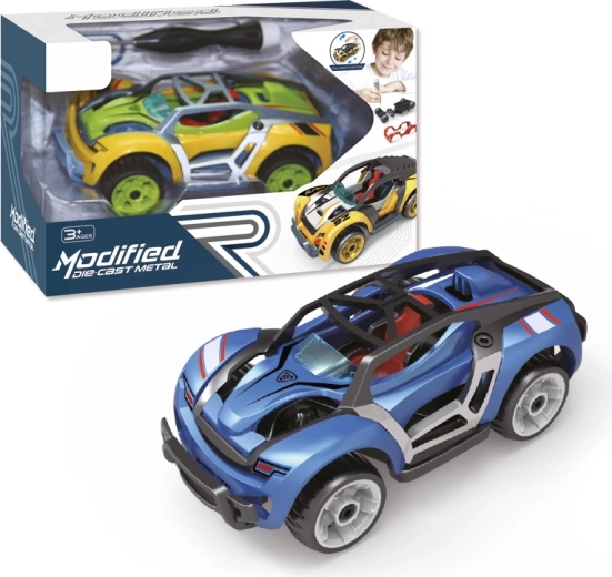 Screw-together toy car 1:32 with pull-back function