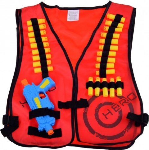 Laste taktikaline vest vahtnoolede ja püstoliga, NERF-iga ühilduv