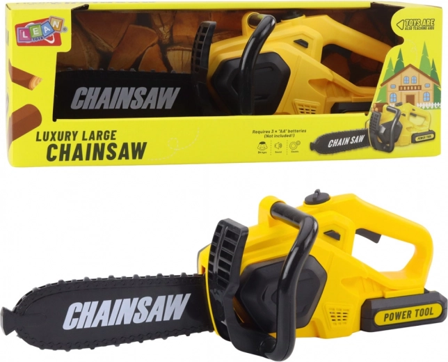 Kids' chainsaw with lights and sounds, yellow