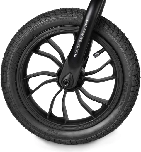 12" inflatable wheels for a stable ride