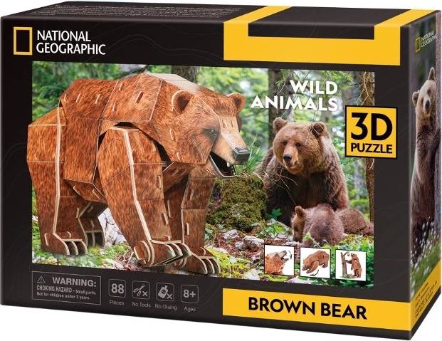 3D Puzzle Endangered Animals – Brown Bear