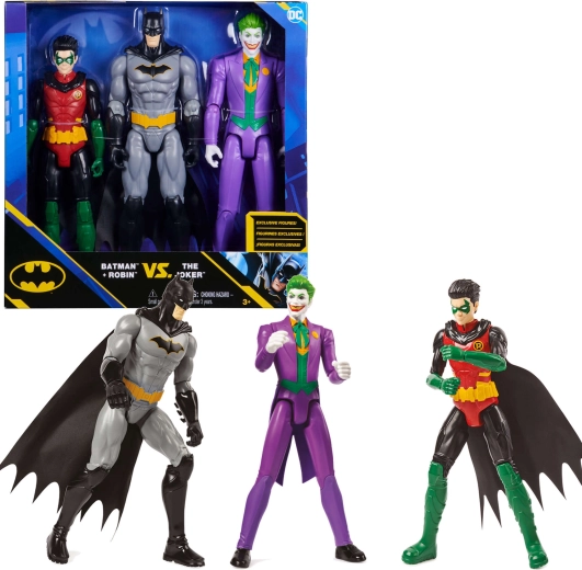 DC Comics Action Figure Set 3-in-1 – BATMAN, ROBIN and JOKER 30 cm
