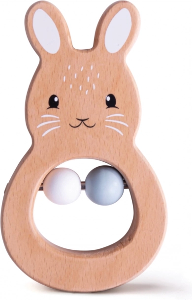 Bigjigs Baby Wooden Rattle Bunny