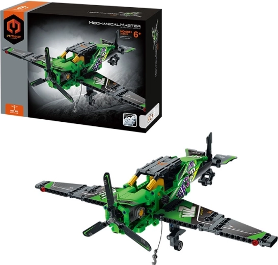 MECHANICAL MASTER Single-Wing Airplane Building Set (313 pieces)