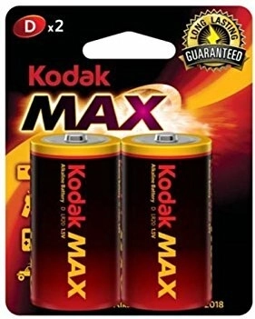 Kodak Alkaline Max alkaline batteries D 1.5 V, 2 pcs