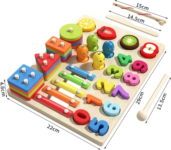 Wooden 5-in-1 Toy Set