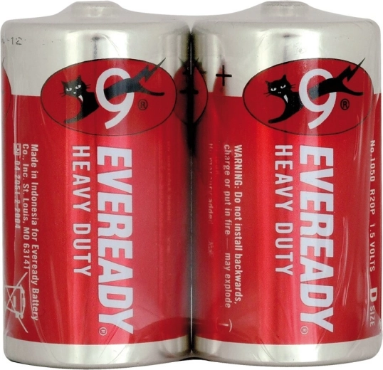 Energizer Eveready Heavy Duty Red patareid D R20 1,5 V, 2 tk