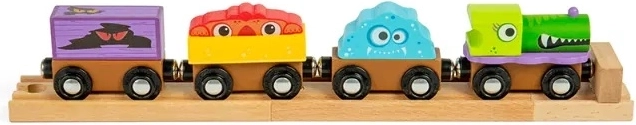 Bigjigs Rail Wooden Train Monsters