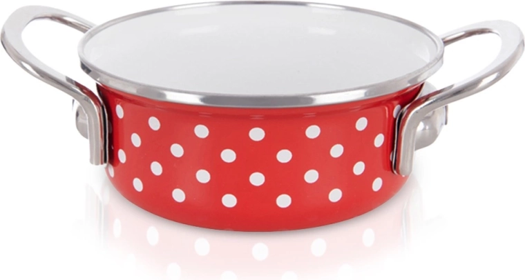 Emailpott Täpp 14 cm, 650 ml