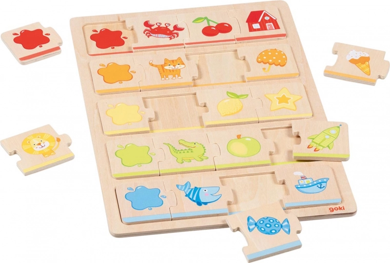 Wooden Puzzle Goki Colors