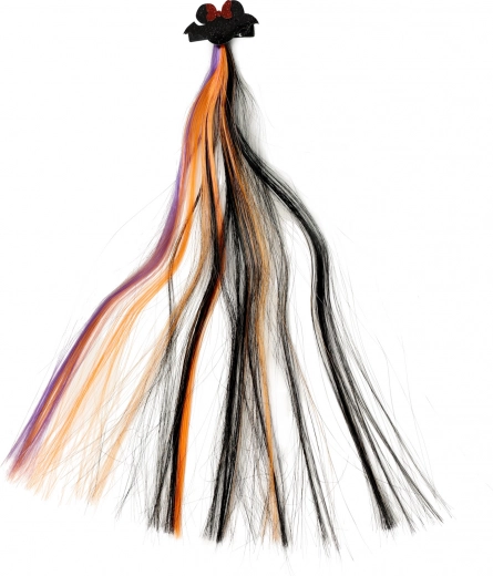 Rainbow Hair Strand with Halloween Clip