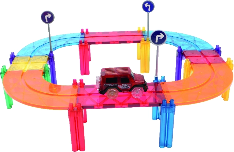 Cleverclixx Magnetic Race Track Intense 65 pcs