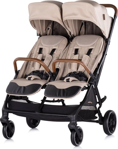 Double sports stroller Chipolino Twinity Tiramisu