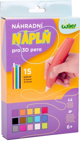 Replacement refills for WIKY 3D pen 15x3 m (Czech packaging)