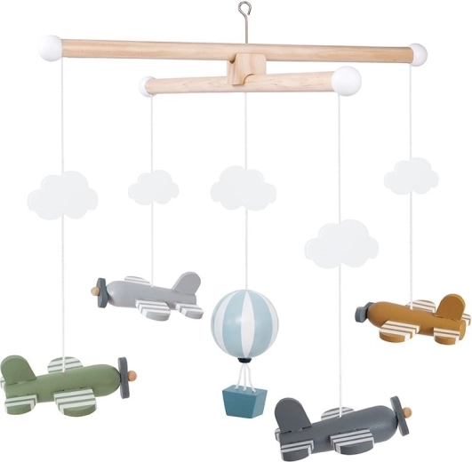 Jabadabado puidust beebimobiil voodi kohale – lennukid