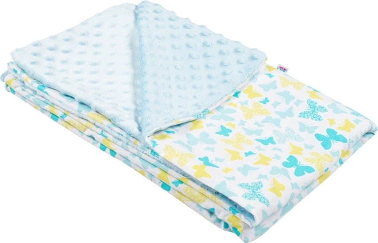 New Baby blue minky baby blanket 80 × 102 cm