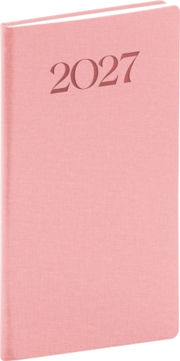 Notique taskumärkmik Biella 2027 roosa 9 × 15,5 cm