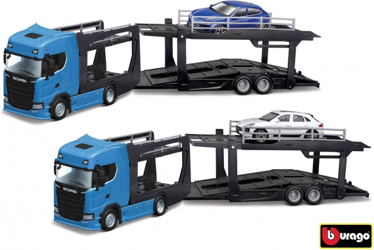 Bburago veok Multicar Carrier Scania 770S koos Lamborghini Urusega 1:43