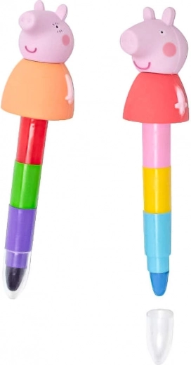 Stackable Crayons PEPPA PIG, mix of colors, 2 pcs
