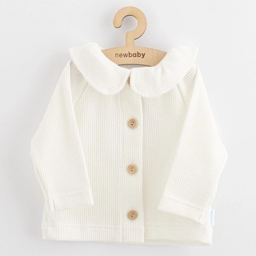 Baby cardigan with buttons NEW BABY Laura white 86 (12–18 m)