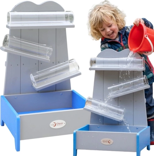 Classic World wooden water cascade with tubes and reservoir