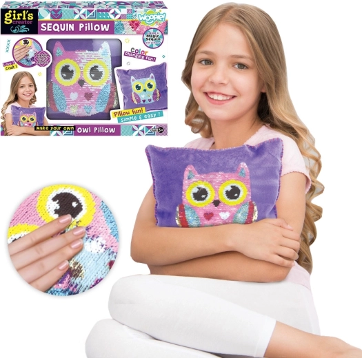 Woopie Art & Fun loovkomplekt öökulliga dekoratiivse padja valmistamiseks