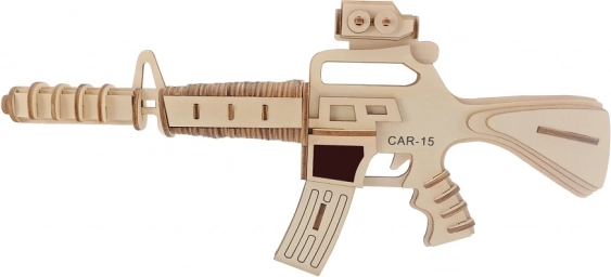 Wooden 3D Puzzle Submachine Gun