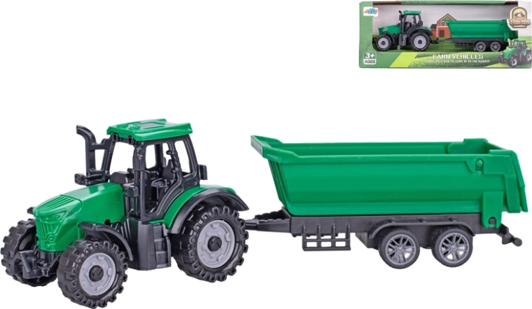 Plasttraktor haagisega 18 cm