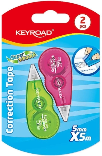 KEYROAD Mini Correction Tape 5 mm × 5 m, 2 pcs