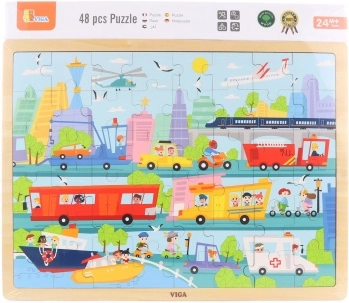 Puidust transporditeemaline pusle 48 tükiga
