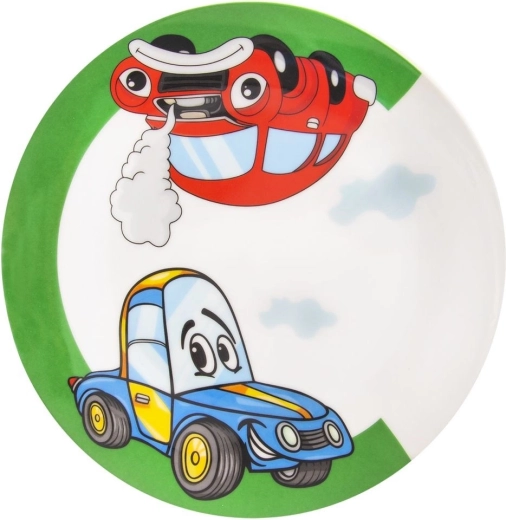 Rõõmus autode motiiv, mis lastele meeldib