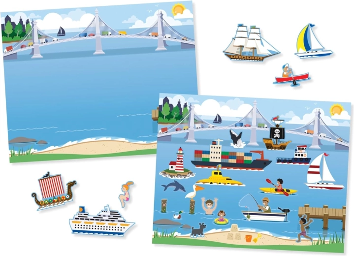 Vehicle Sticker Pad – set of reusable stickers and scenes MELISSA & DOUG