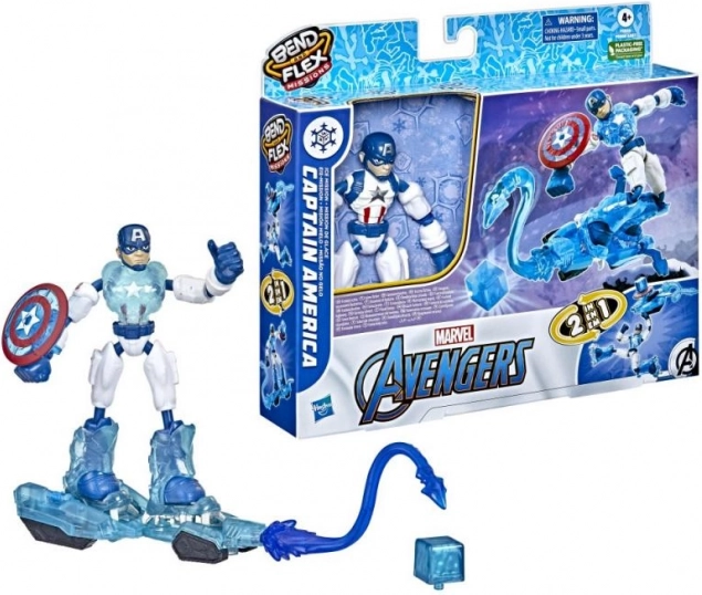Avengers Bend and Flex tegevusfiguurid muudetava sõidukiga 15 cm