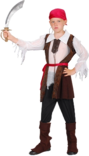 Laste karnevalikostüüm piraat suurus M (120–130 cm) – 1 tk