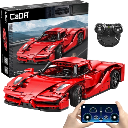 CaDA RC sportauto Red Blade ehituskomplekt, 32 cm, 405 osa, Dual Mode