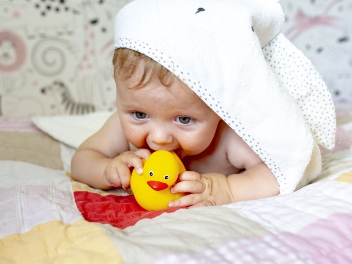 Bath time joy for babies