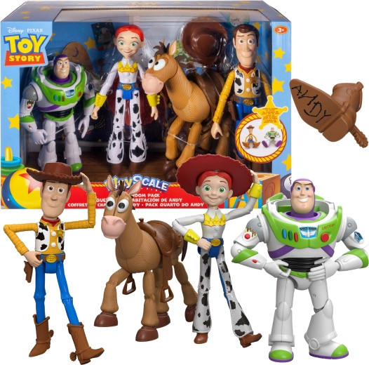 Disney Pixari Toy Story 5 märulifiguuride komplekt: Woody, Jessie, Buzz Lightyear ja mustang