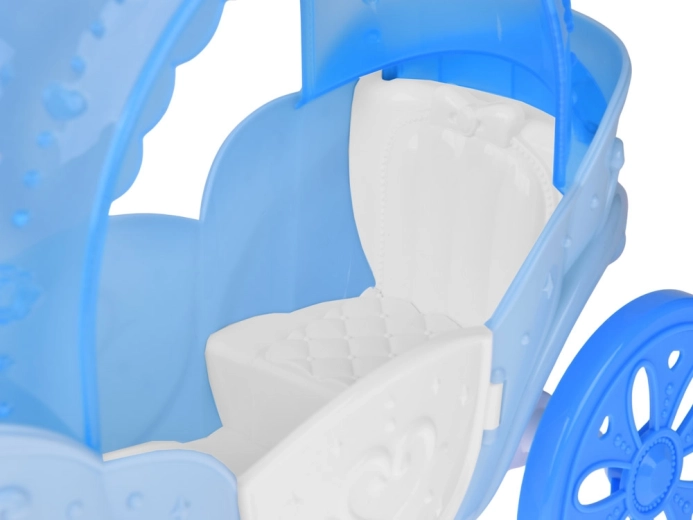 Fairytale carriage with rolling wheels