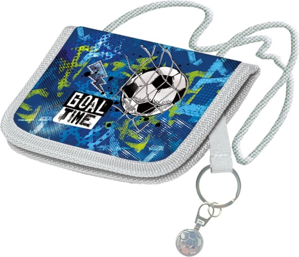Children’s neck wallet Goal Time football with keychain