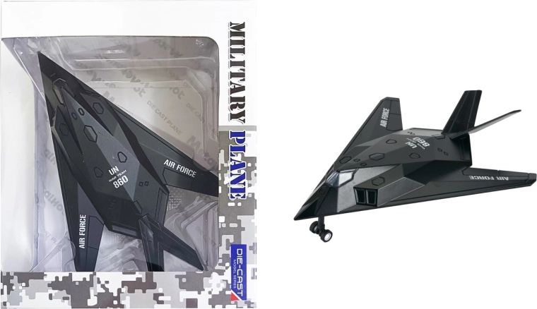 Metallist mudelhävitaja F117 FIGHTER JET 1:400 tulede ja helidega