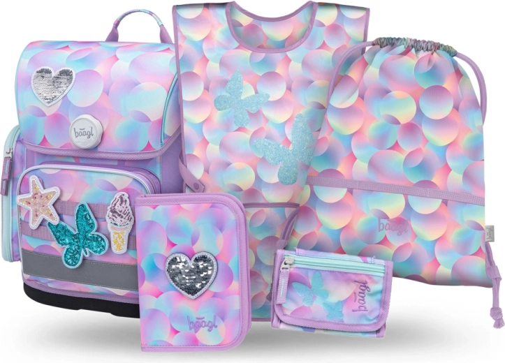 Baagl koolikomplekt 5 osa Ergo Candy – ranits, pinal, kott, põll ja rahakott