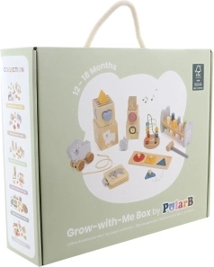 Puidust õppesett väikelastele 12–18 kuud PolarB Grow‑With‑Me Box
