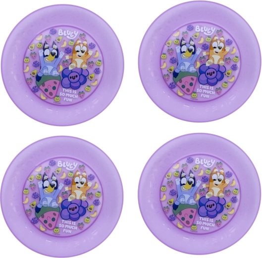 Laste taldrikute komplekt Bluey lilla (4 tk)