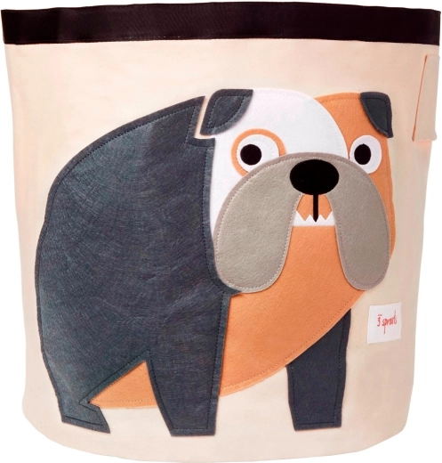 3 Sprouts storage basket for toys Bulldog Grey